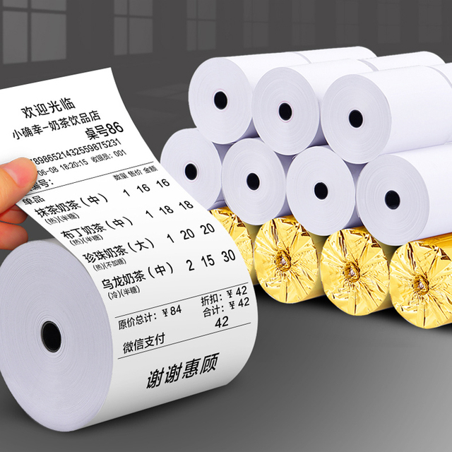 57x40mm Thermal Paper Rolls for Supermarkets and Shops