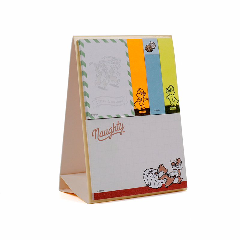 Custom calendar memo pads and sticky notes on a desk